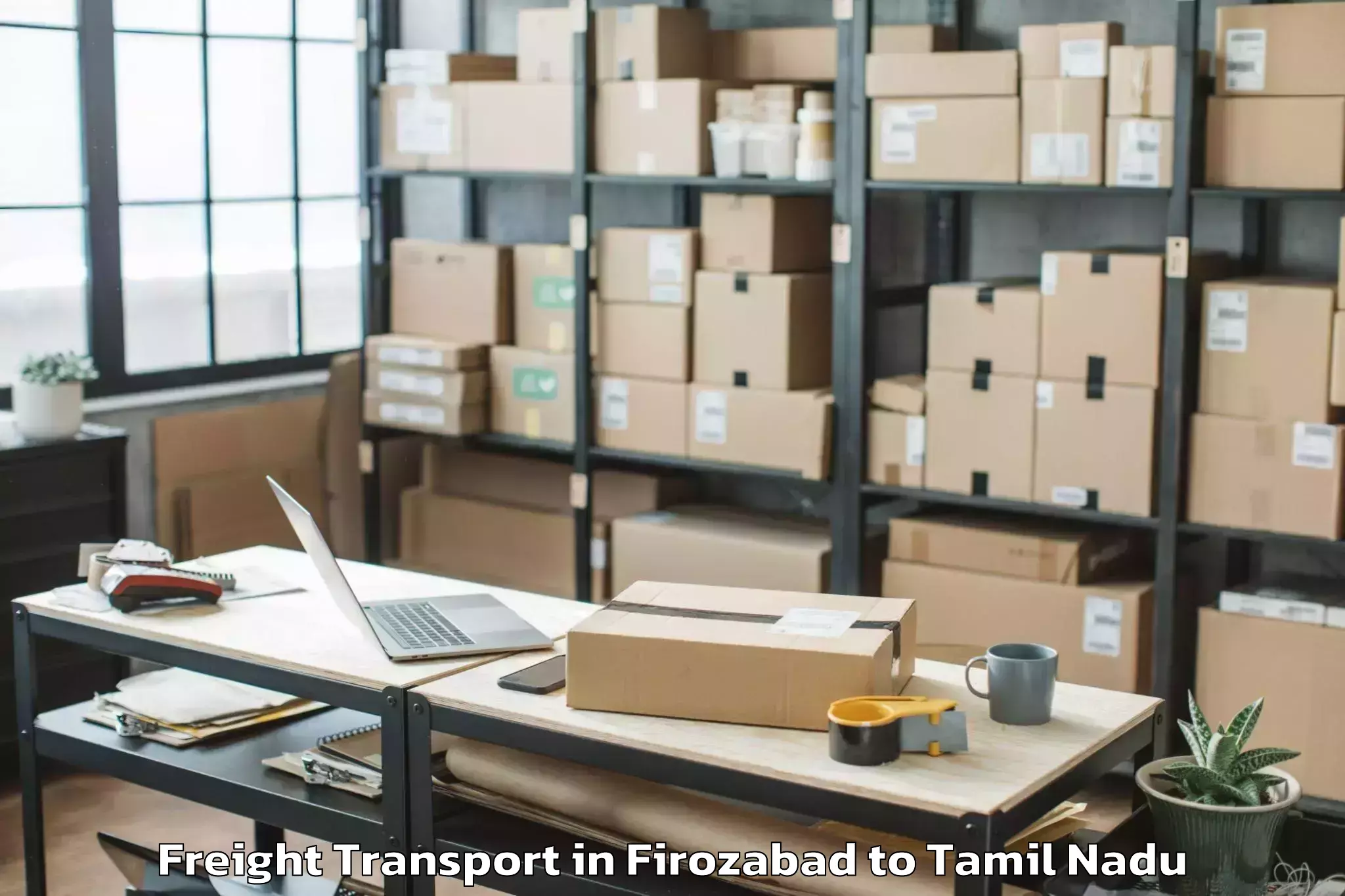 Affordable Firozabad to Poonamallee Freight Transport